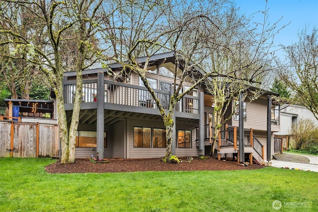 6700 81st Ave SE, Mercer Island, WA 98040 - back of property with a wooden deck and concrete driveway