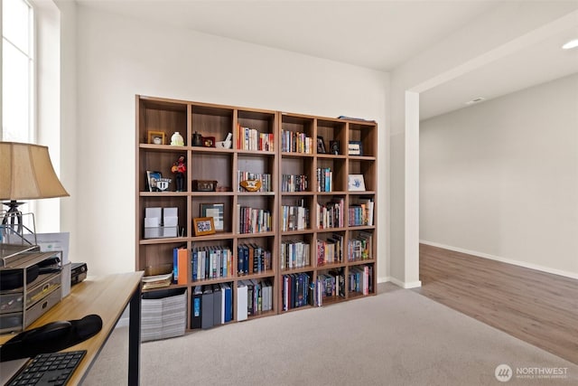 24821 237th Ln SE, Maple Valley, WA 98038 - sitting room with baseboards, carpet, and a desk