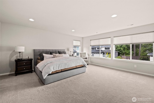 24821 237th Ln SE, Maple Valley, WA 98038 - bedroom featuring carpet, baseboards, and recessed lighting