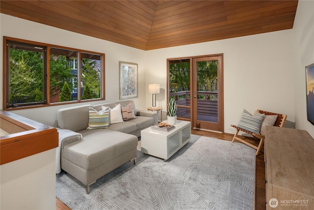 5310 W Mercer Way, Mercer Island, WA 98040 - living room with plenty of natural light, wood finished floors, and lofted ceiling