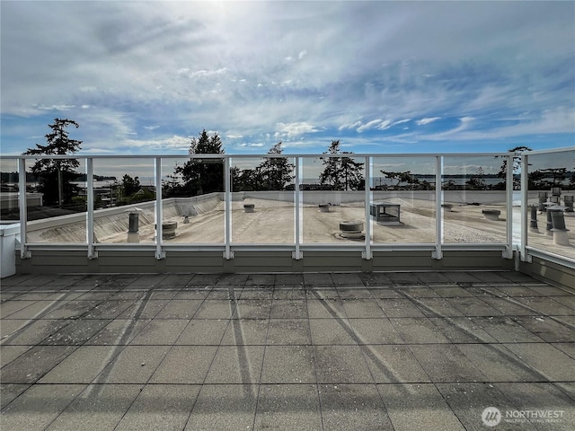 view of patio with a balcony