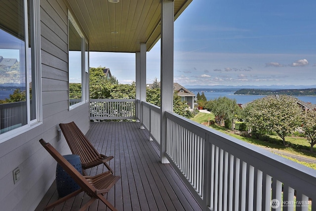 4638 Tanner View Dr, Clinton, WA 98236 - wooden deck with a water view