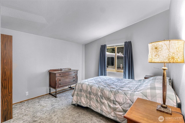 846 Deep Valley Dr, Maple Falls, WA 98266 - bedroom featuring lofted ceiling, carpet, and baseboards