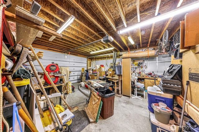 846 Deep Valley Dr, Maple Falls, WA 98266 - garage with a garage door opener and a workshop area