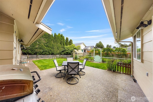 321 Park Pl, Lynden, WA 98264 - view of patio / terrace featuring outdoor dining area and a grill