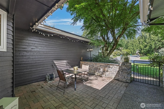 view of patio with outdoor dining space