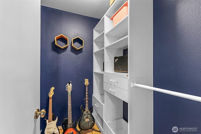 view of walk in closet