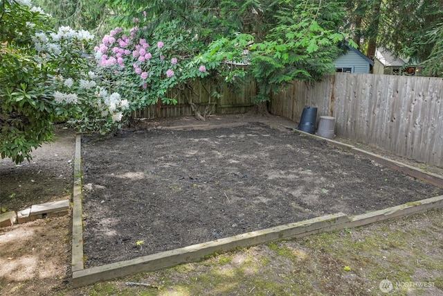 view of fenced backyard