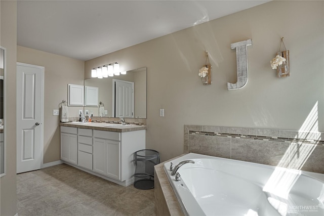 3677 SE Chesterton Dr, Port Orchard, WA 98366 - full bathroom with double vanity and a garden tub