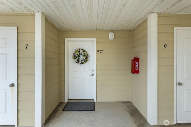 view of doorway to property