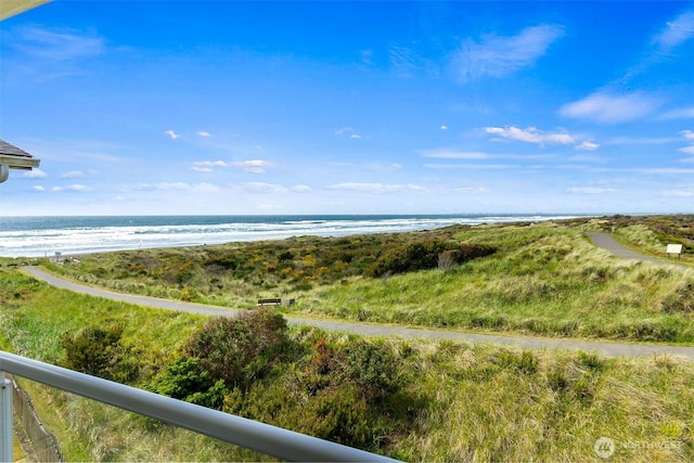 water view featuring nearby beach