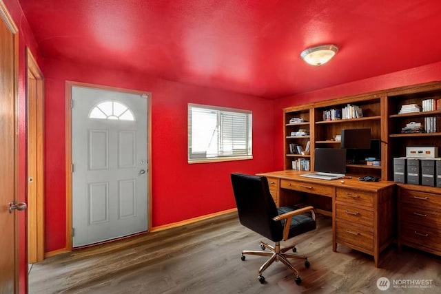 336 Spring Cir SW, Mattawa, WA 99349 - office area featuring wood finished floors and baseboards