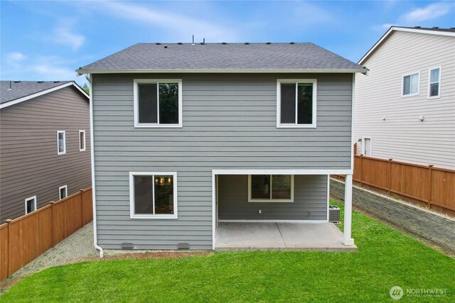 4933 Wanderlust Way, Gig Harbor, WA 98332 - back of property with a patio area and roof with shingles