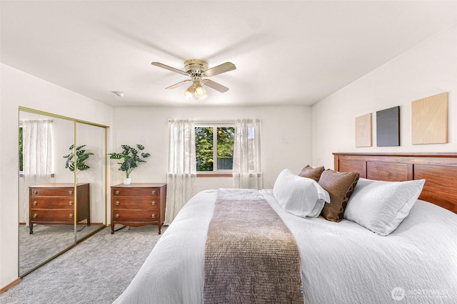8224 Quinault Rd, Blaine, WA 98230 - carpeted bedroom featuring a closet and a ceiling fan