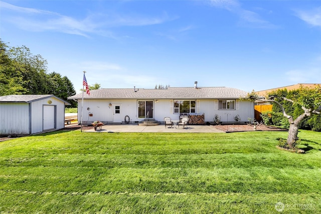 8224 Quinault Rd, Blaine, WA 98230 - rear view of property featuring entry steps, a patio area, and a lawn