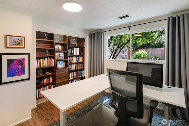 13235 68th Pl NE, Kirkland, WA 98034 - office area featuring wood finished floors