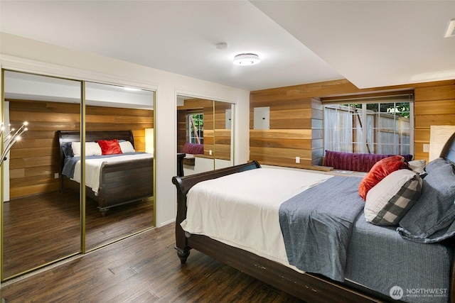13235 68th Pl NE, Kirkland, WA 98034 - bedroom featuring wooden walls and wood finished floors