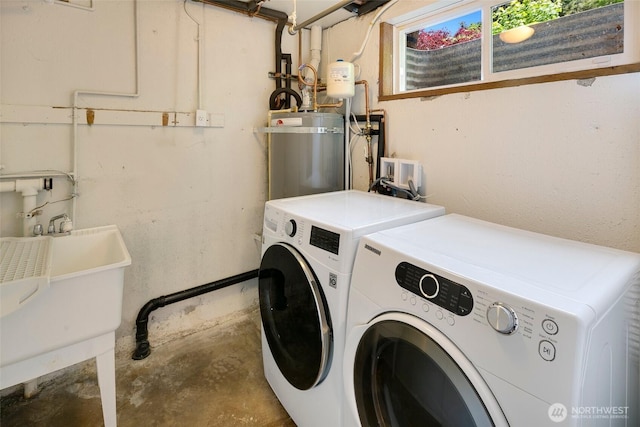 13235 68th Pl NE, Kirkland, WA 98034 - laundry area featuring washing machine and dryer and strapped water heater