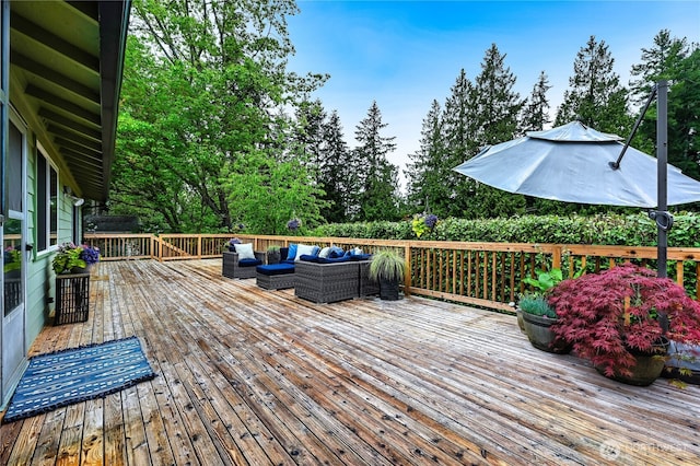 5915 148th Pl SW, Edmonds, WA 98026 - wooden terrace with outdoor lounge area