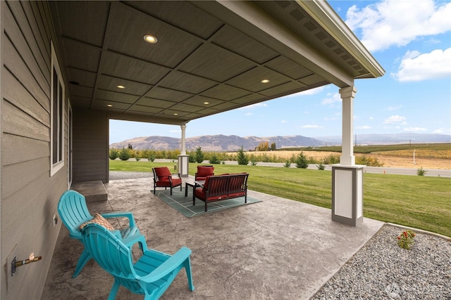 470 S Partridge Ln, East Wenatchee, WA 98802 - view of patio / terrace featuring a mountain view and a rural view