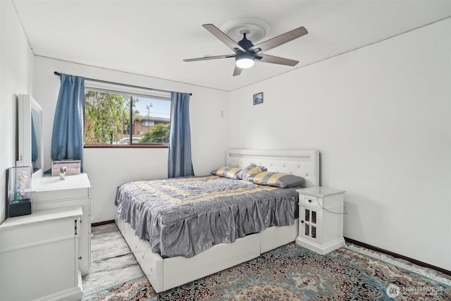 13558 37th Ave S Unit 21, Tukwila, WA 98168 - bedroom with baseboards and ceiling fan