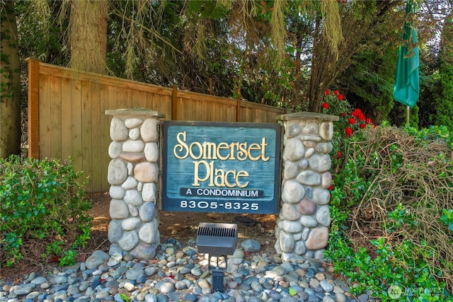 8309 Cirque Dr W Unit 4, University Place, WA 98467 - community / neighborhood sign featuring fence