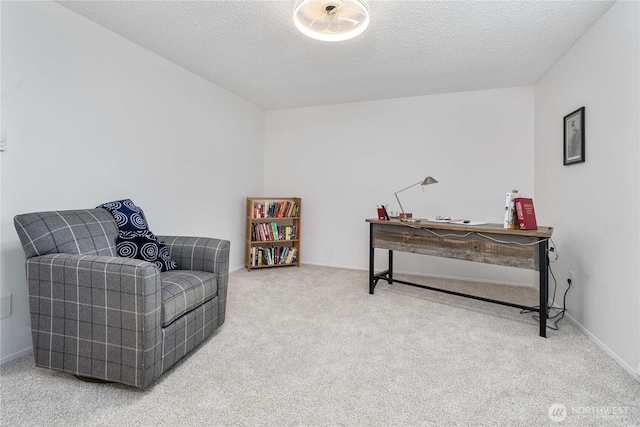 8309 Cirque Dr W Unit 4, University Place, WA 98467 - sitting room with carpet flooring, a textured ceiling, and baseboards