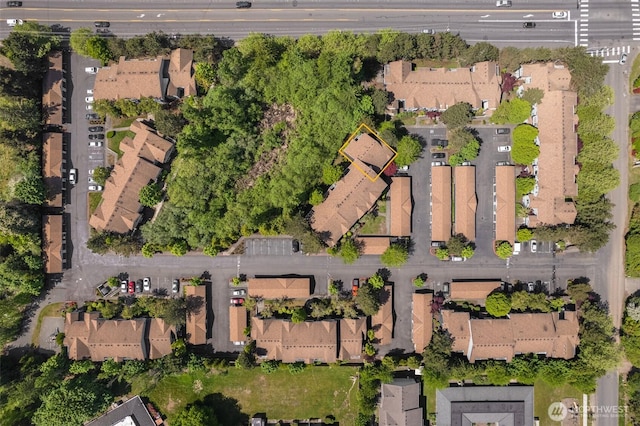 10825 SE 200th St Unit C104, Kent, WA 98031 - aerial view of property's location featuring nearby suburban area and property boundaries highlighted