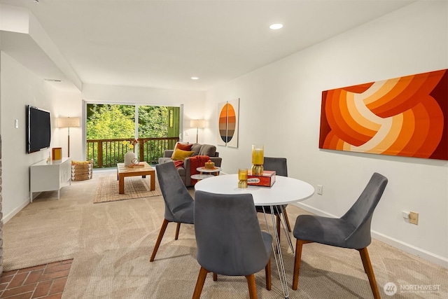 5047 84th Ave SE, Mercer Island, WA 98040 - dining room with carpet flooring, recessed lighting, and baseboards