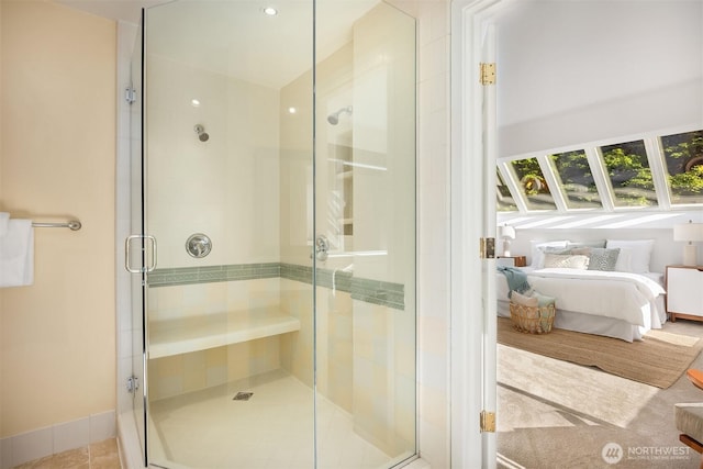 5047 84th Ave SE, Mercer Island, WA 98040 - bathroom featuring a stall shower and ensuite bath