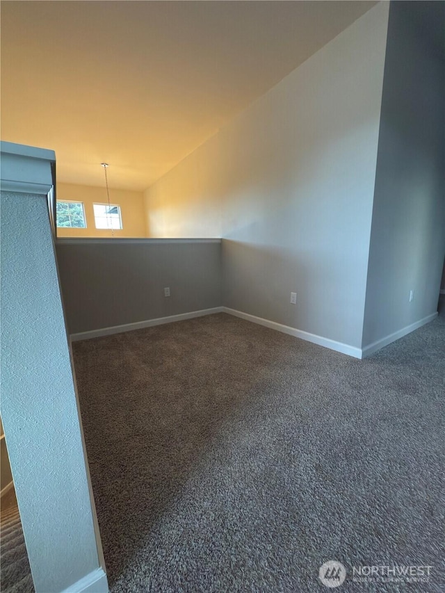 18002 38th Avenue Ct E, Tacoma, WA 98446 - carpeted empty room featuring baseboards and lofted ceiling
