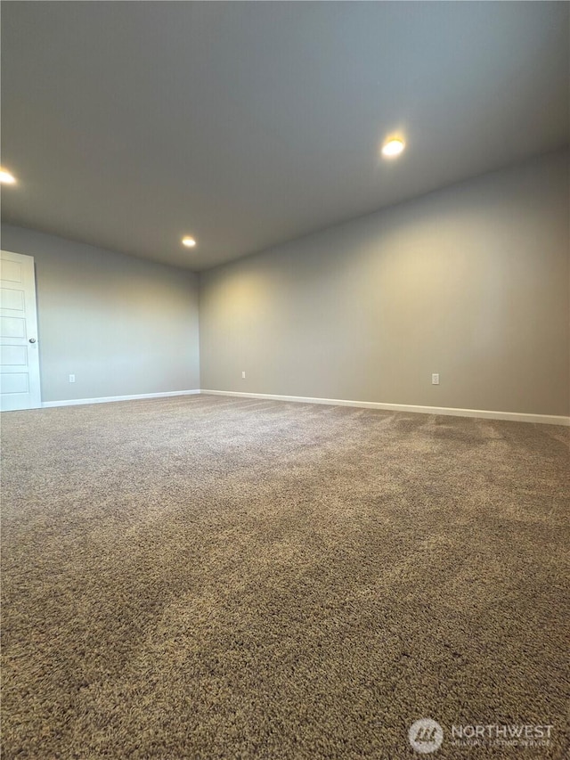 18002 38th Avenue Ct E, Tacoma, WA 98446 - empty room with baseboards, recessed lighting, and carpet floors