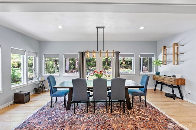 7340 Hawkstone Ave SW, Port Orchard, WA 98367 - dining room featuring light wood finished floors, recessed lighting, and baseboards
