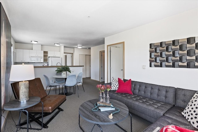 view of carpeted living room