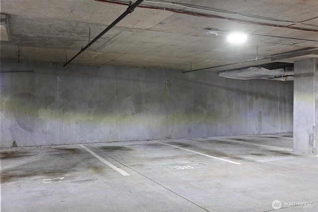 view of parking garage