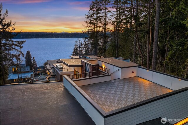 7128 NE 119th Ln, Kirkland, WA 98034 - dock area featuring a water view and a balcony