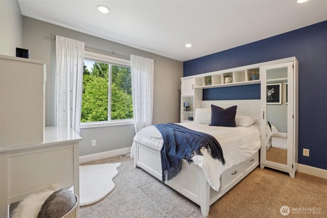 451 245th Ave SE, Sammamish, WA 98074 - bedroom with light carpet and recessed lighting