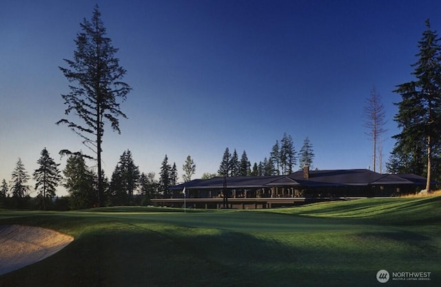 451 245th Ave SE, Sammamish, WA 98074 - view of front of home with a front yard and golf course view