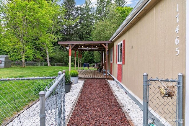 17465 NE Noll Rd NE, Poulsbo, WA 98370 - view of yard featuring a wooden deck