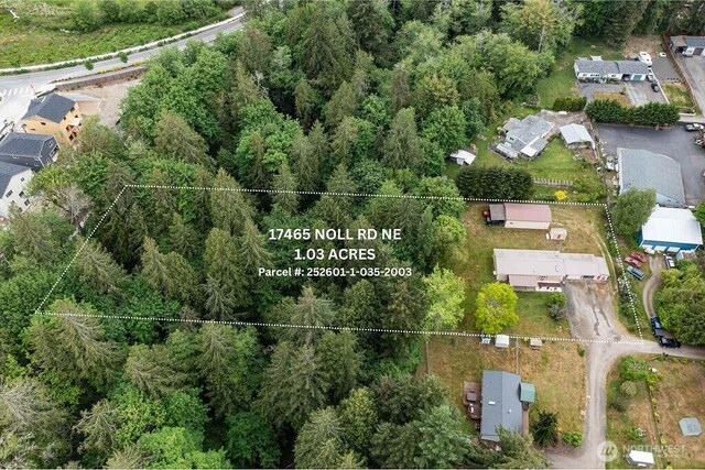 17465 NE Noll Rd NE, Poulsbo, WA 98370 - drone / aerial view of a heavily wooded area