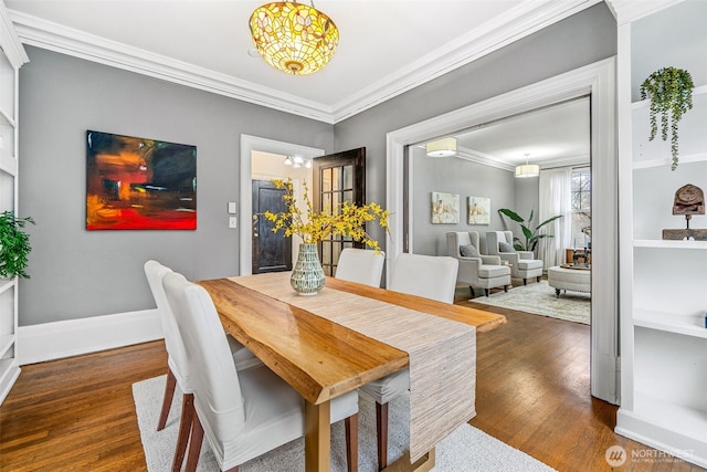 615 Boren Ave Unit 11, Seattle, WA 98104 - dining space with ornamental molding and wood finished floors