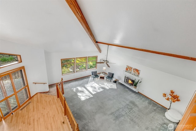 14930 15th Avenue Ct E, Tacoma, WA 98445 - unfurnished living room featuring light wood finished floors and a ceiling fan