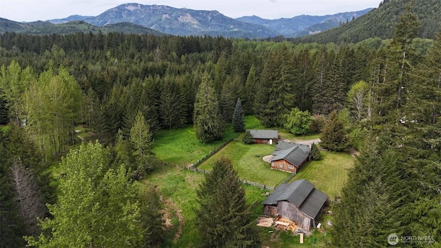 588 Mineral Creek Rd, Mineral, WA 98355 - view of subject property featuring a heavily wooded area and a mountain backdrop