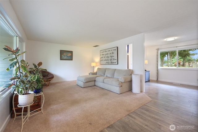 19045 Nutmeg St SW, Rochester, WA 98579 - living area with wood finished floors and baseboards