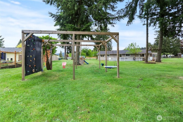 19045 Nutmeg St SW, Rochester, WA 98579 - view of green lawn featuring a playground
