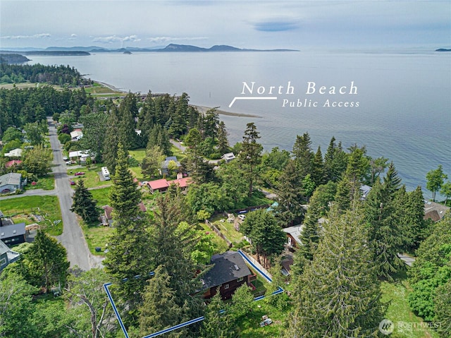 255 Alder St, Orcas Island, WA 98245 - aerial overview of property's location featuring a nearby body of water
