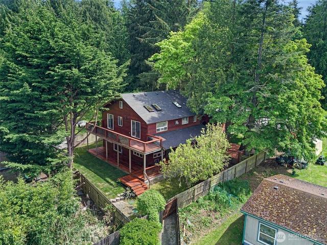 255 Alder St, Orcas Island, WA 98245 - view from above of property with a heavily wooded area