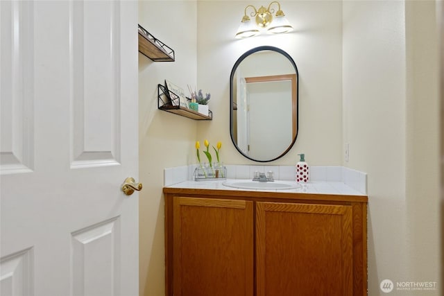 202 170th Pl SE, Bothell, WA 98012 - bathroom with vanity and a chandelier