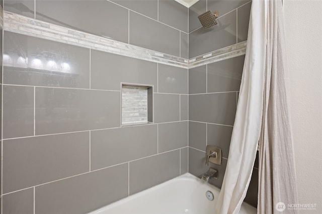 20113 4th Pl S, Des Moines, WA 98198 - bathroom featuring shower / bathtub combination with curtain