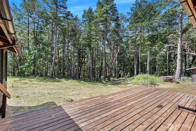 35 N Airport Way, Stuart Island, WA 98250 - deck with a lawn